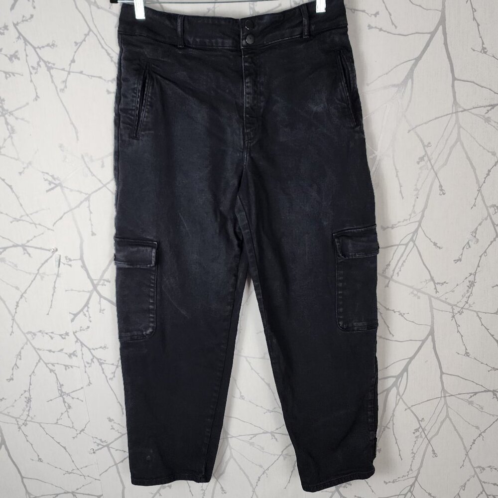 Mavi Black Wash High Rise Elise Cargo Jeans